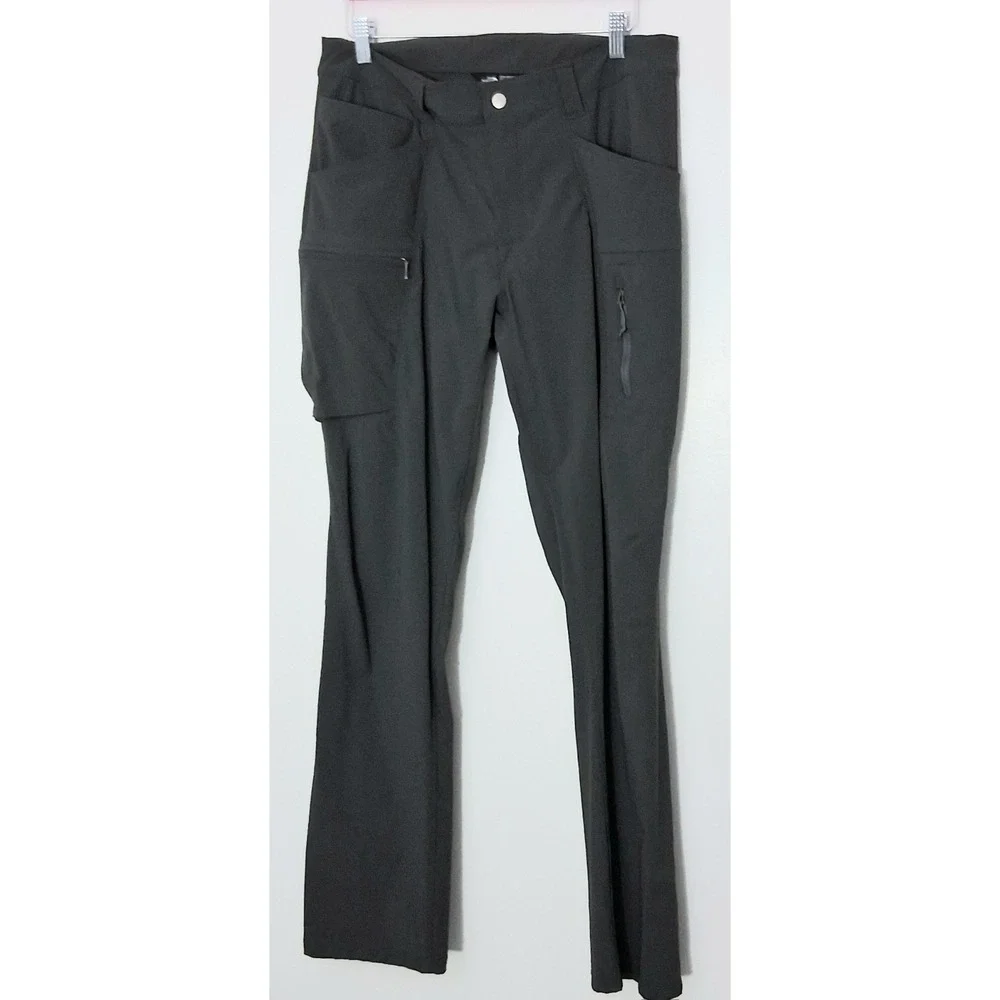The North Face Pants Men's Size 32 Gray Zip Cargo Pockets Hiking Nylon Preowned